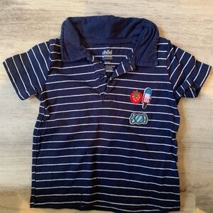 3 for $10 Carter's Navy Polo with Fun Patches Stripped Ice cream